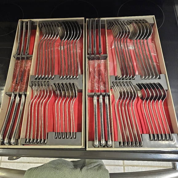 INCREDIBLY RARE 58 PC VTG WMF CROMARGAN GERMANY-FLAT WEAR - Picture 2 of 4